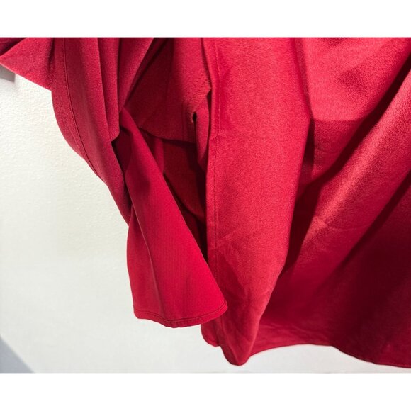 NWT Lost + Wander Womens Dark Red Emerald Mini Dress XL Open Back XMAS Holiday - Picture 12 of 15